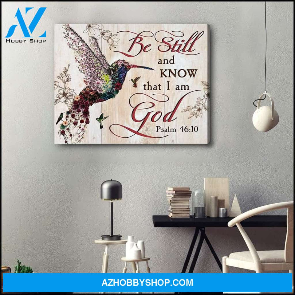 I Am God Hummingbird Wall Art Canvas