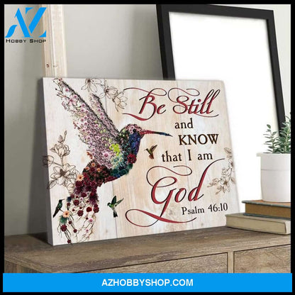 I Am God Hummingbird Wall Art Canvas