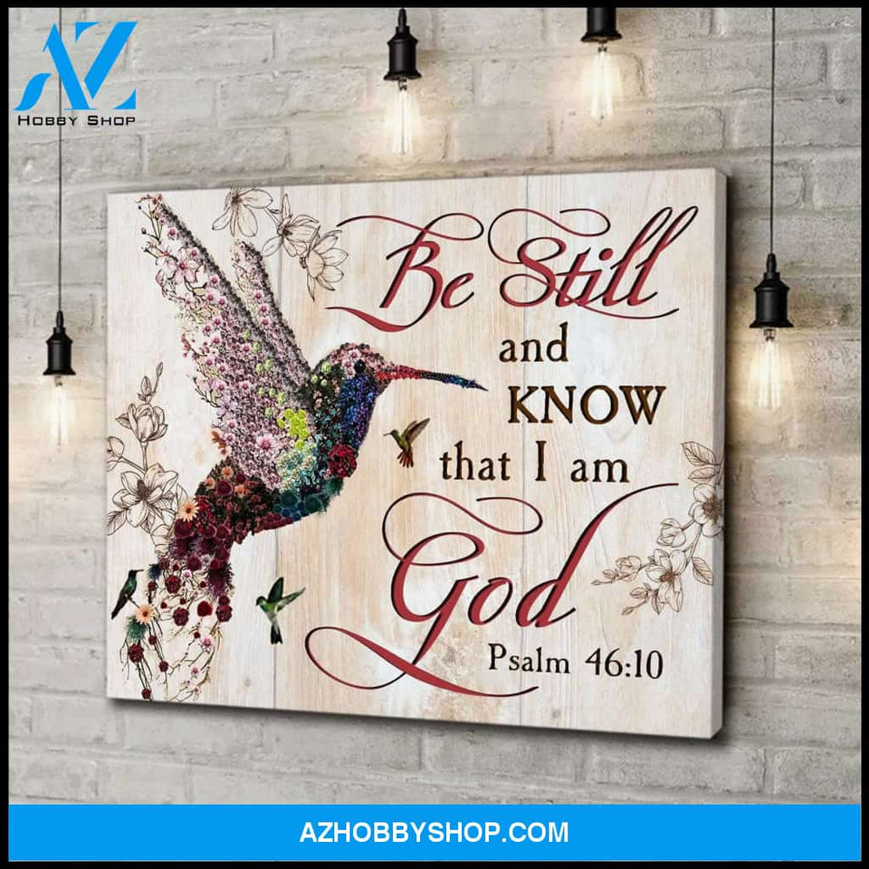 I Am God Hummingbird Wall Art Canvas