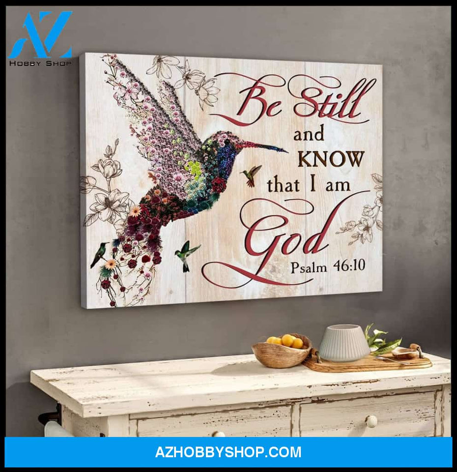 I Am God Hummingbird Wall Art Canvas