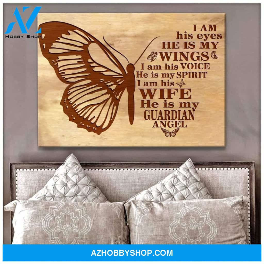 I Am His Eyes Butterfly Wall Art Canvas