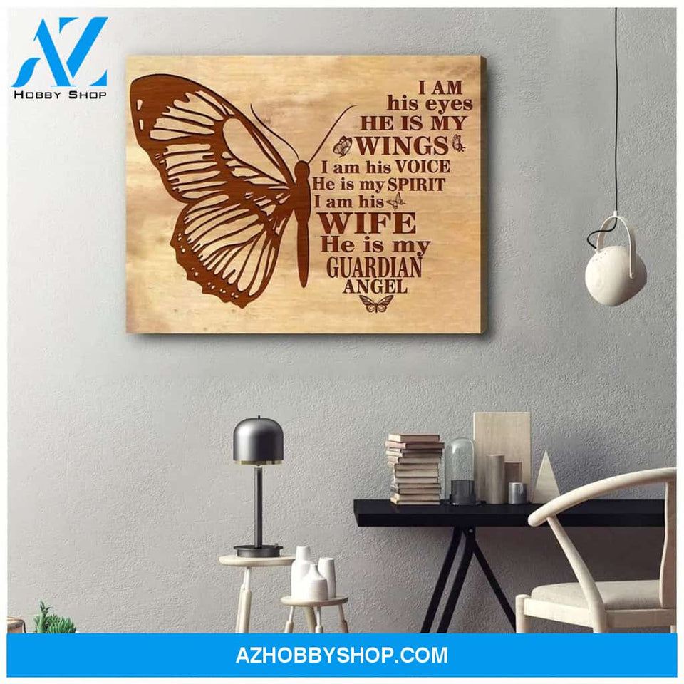 I Am His Eyes Butterfly Wall Art Canvas