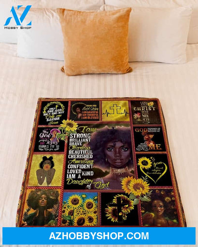 I Am Strong Fearless And A Daughter Of God Blanket Fleece Blanket