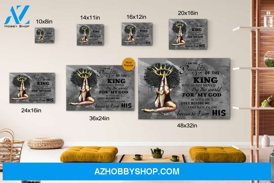 I Am The Daughter Of The King Canvas Print Wall Art - Matte Canvas 1