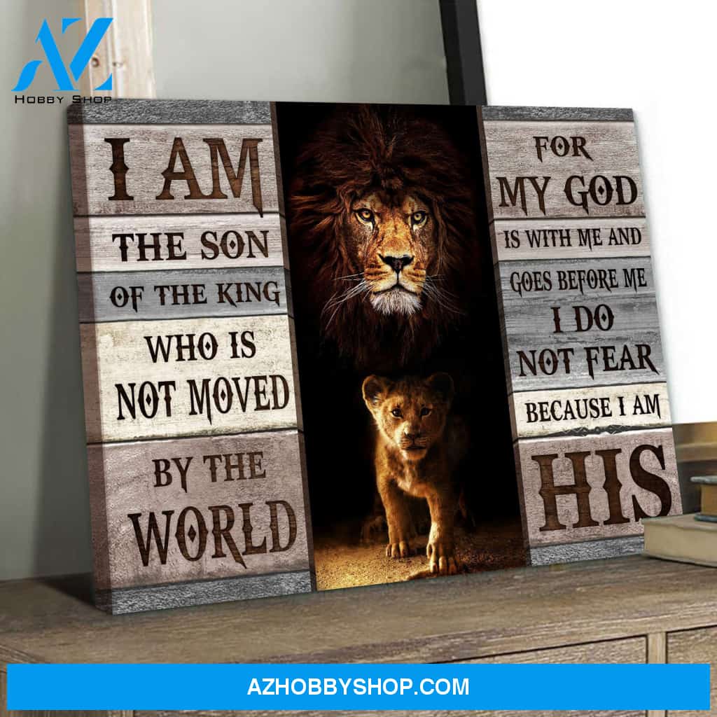 I Am The Son Of The King Lion motivation Canvas And Poster, Wall Decor Visual Art