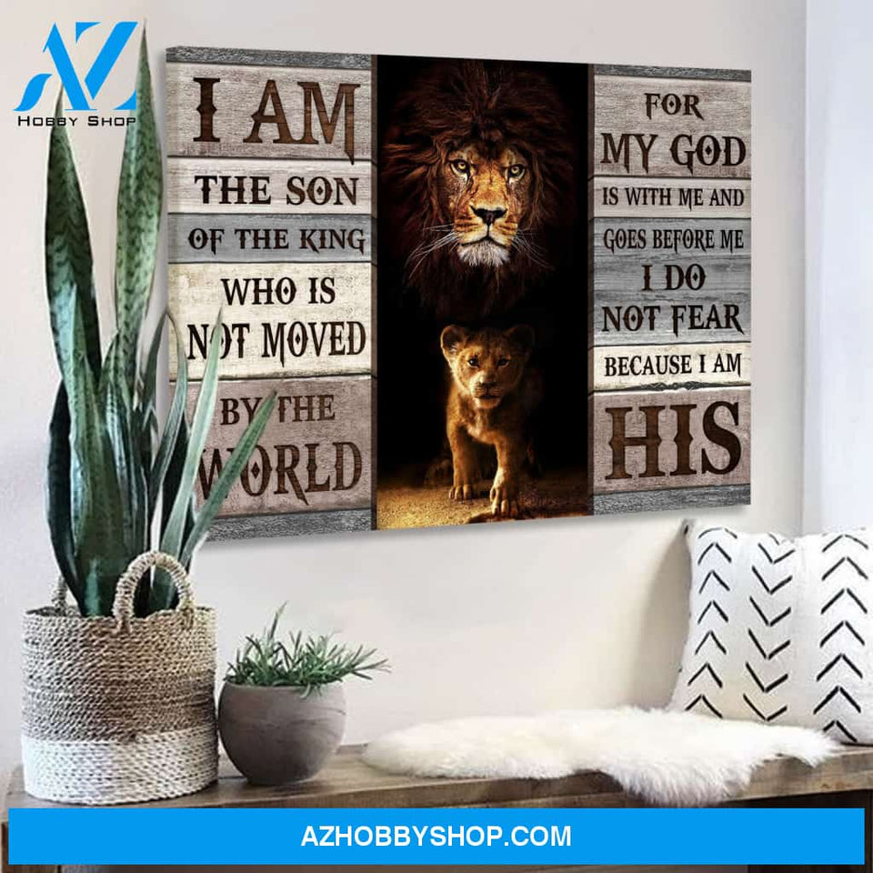 I Am The Son Of The King Lion motivation Canvas And Poster, Wall Decor Visual Art