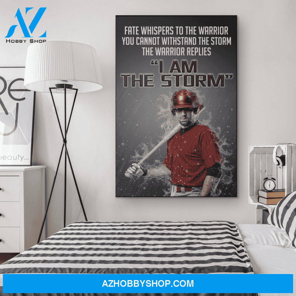 I am the storm- Baseball Custom canvas prints with photo