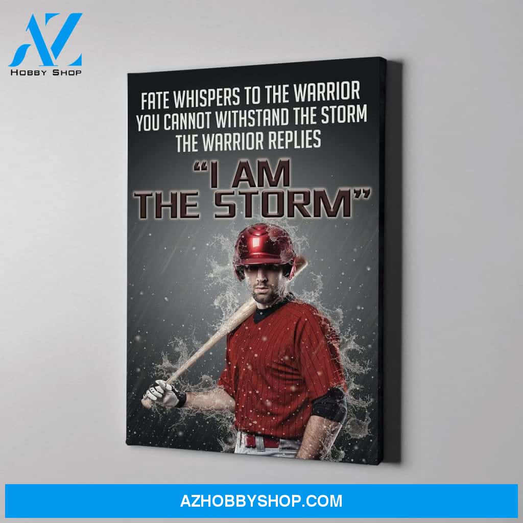 I am the storm- Baseball Custom canvas prints with photo