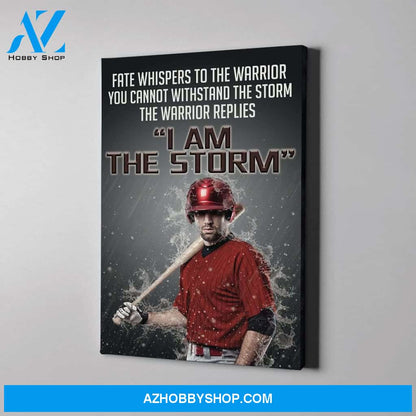I am the storm- Baseball Custom canvas prints with photo
