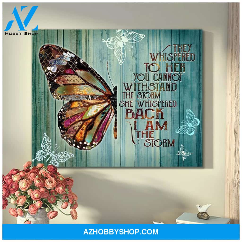 I am the storm Butterfly Canvas Wall Art, Wall Decor Visual Art