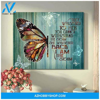 I am the storm Butterfly Canvas Wall Art, Wall Decor Visual Art
