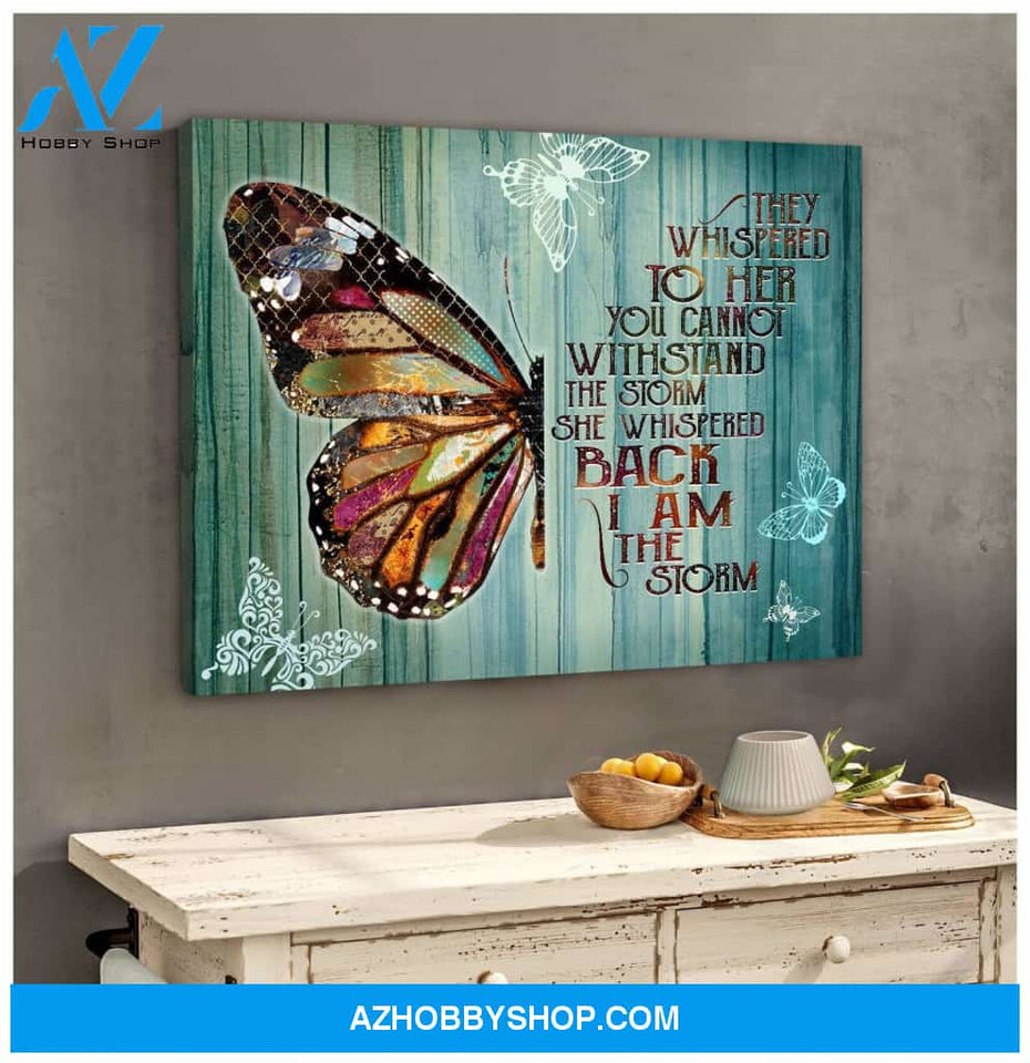 I am the storm Butterfly Canvas Wall Art, Wall Decor Visual Art
