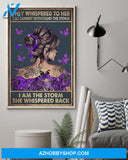 Gift For Butterfly Lover I Am The Storm Butterfly Fibromyalgia Cancer Awareness Wall Canvas Nh