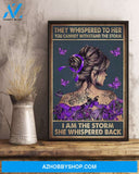 Gift For Butterfly Lover I Am The Storm Butterfly Fibromyalgia Cancer Awareness Wall Canvas Nh