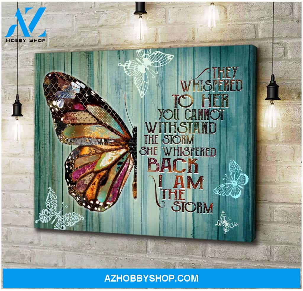 Eviral Store I Am The Storm Butterfly V2 Wall Art Canvas Poster – Butterfly Canvas Print Wall Art