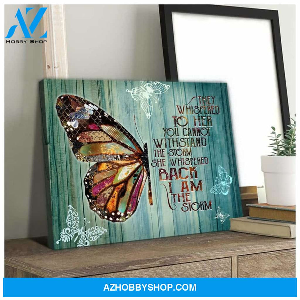 Eviral Store I Am The Storm Butterfly V2 Wall Art Canvas Poster – Butterfly Canvas Print Wall Art