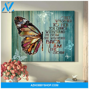 Eviral Store I Am The Storm Butterfly V2 Wall Art Canvas Poster – Butterfly Canvas Print Wall Art