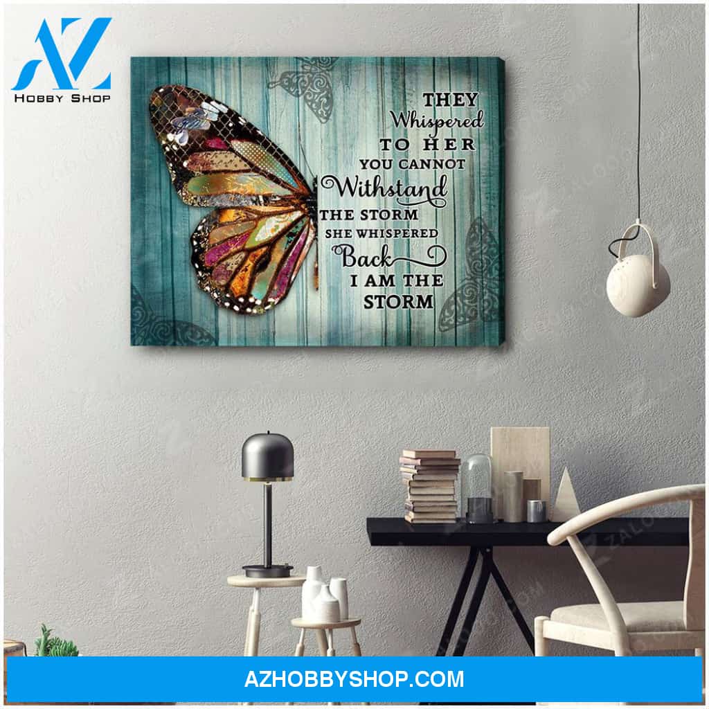 I Am The Storm Butterfly Wall Art Canvas