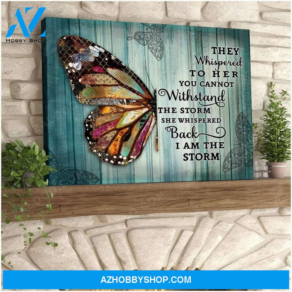I Am The Storm Butterfly Wall Art Canvas