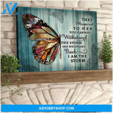 I Am The Storm Butterfly Wall Art Canvas