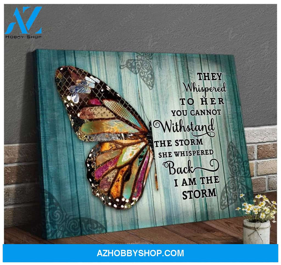 I Am The Storm Butterfly Wall Art Canvas