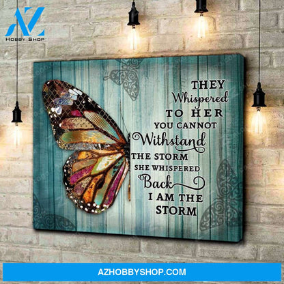 I Am The Storm Butterfly Wall Art Canvas