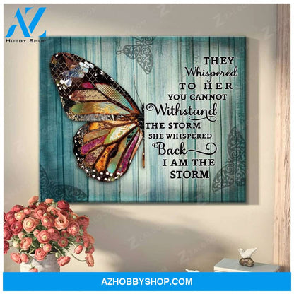 I Am The Storm Butterfly Wall Art Canvas