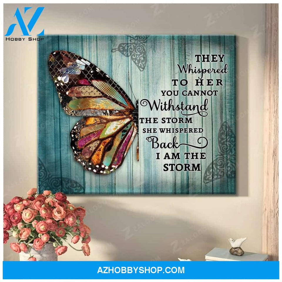 I Am The Storm Butterfly Wall Art Canvas