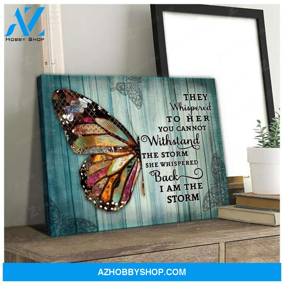 I Am The Storm Butterfly Wall Art Canvas