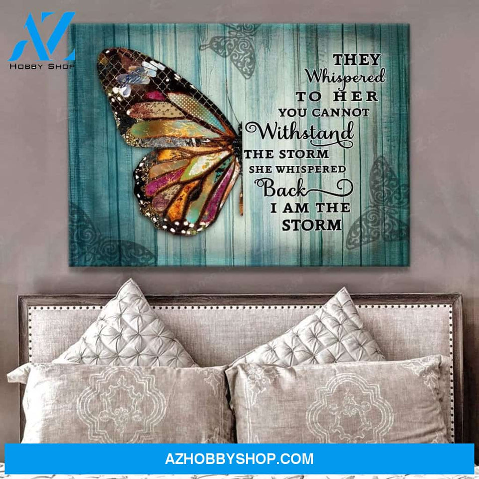 I Am The Storm Butterfly Wall Art Canvas