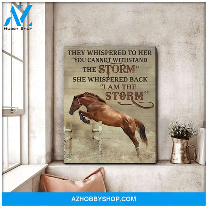 I Am The Storm Horse Wall Art Canvas