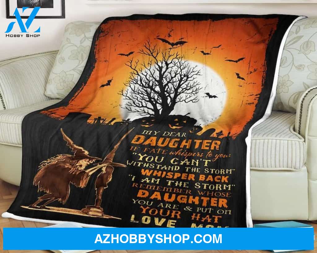 I Am The Storm You Can Not Whisper Back Fleece Blanket Halloween Gift, Halloween Decor