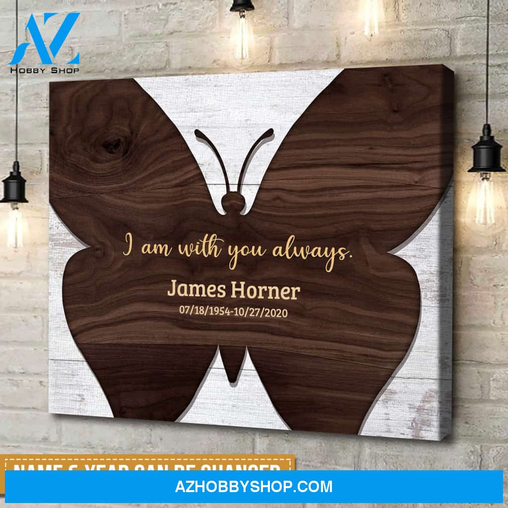 I Am With You Always Personalized Memorial Canvas