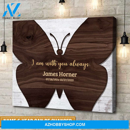 I Am With You Always Personalized Memorial Canvas
