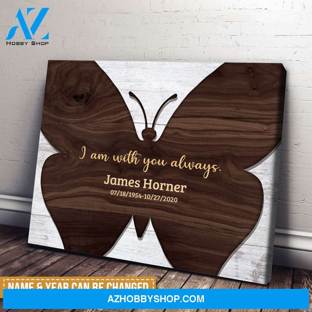 I Am With You Always Personalized Memorial Canvas