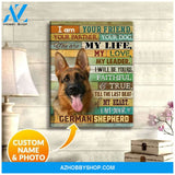 I Am Your German Shepherd Wall Art Canvas