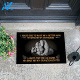 Welcome Rug, I Asked God To Make Me A Better Man He Sent Me My Grandson, Granddaughter Doormat