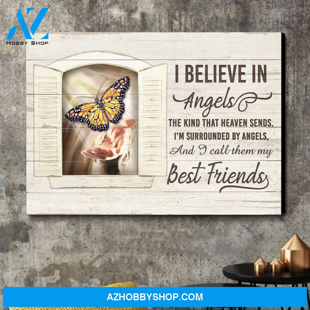 I believe in angel and call them my best friends Heaven Landscape Canvas Prints - Wall Art