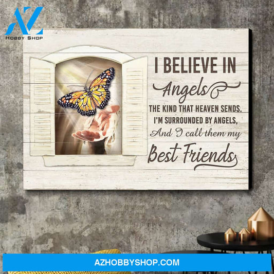 I believe in angel and call them my best friends Heaven Landscape Canvas Prints - Wall Art