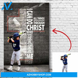 I can do all things - Baseball custom canvas prints with photo