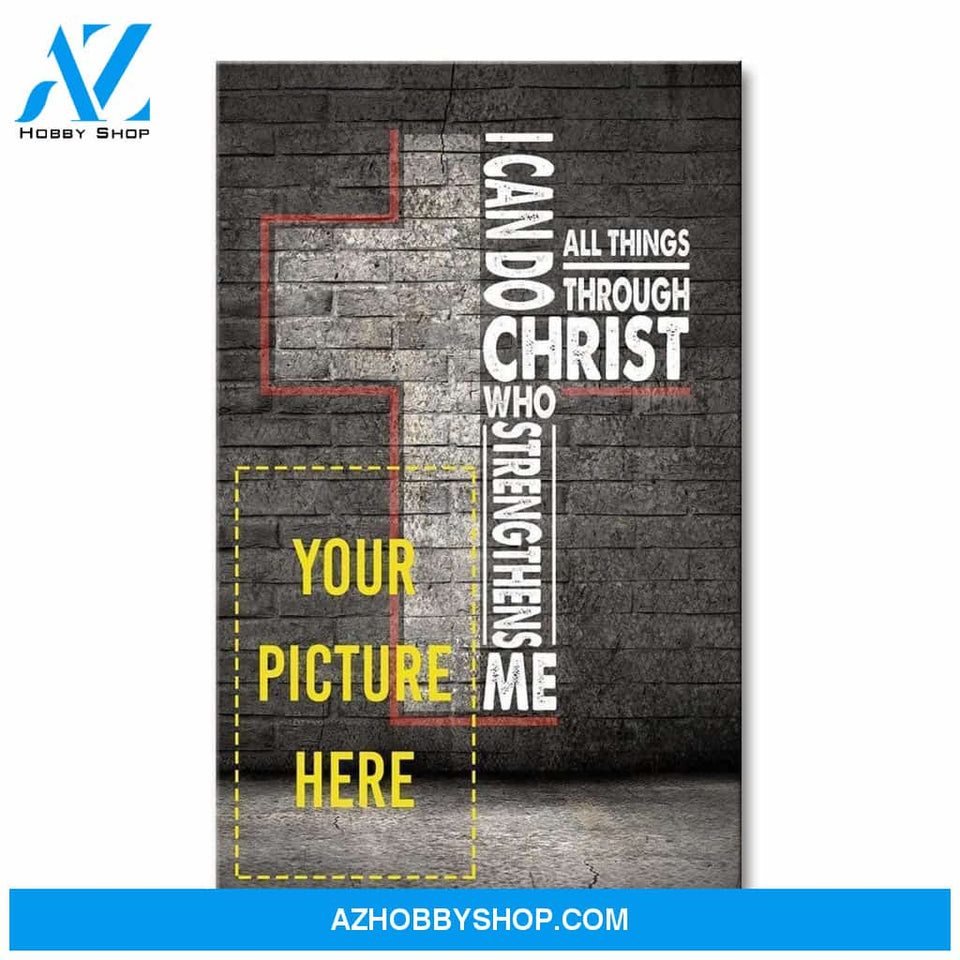 I can do all things - Baseball custom canvas prints with photo