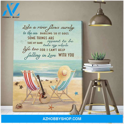 I Can Help Falling In Love With You Canvas Wall Art