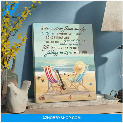 I Can Help Falling In Love With You Canvas Wall Art