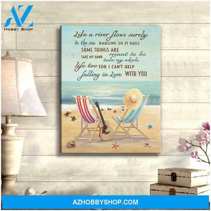 I Can Help Falling In Love With You Canvas Wall Art
