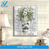 I Can Only Imagine Barn and Cow Canvas Wall Art Decor