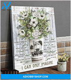 I Can Only Imagine Barn and Cow Canvas Wall Art Decor