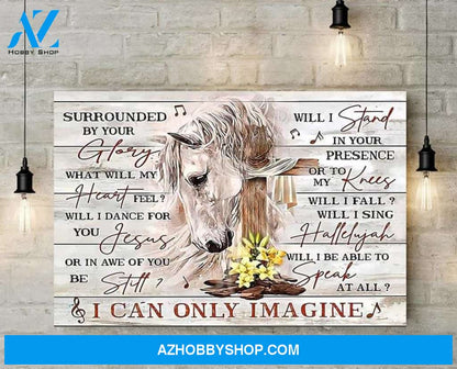 I can only Imagine, Horse Canvas Print, Jesus Cross, Jesus Canvas, Wall Art Decor, Home Decor 2
