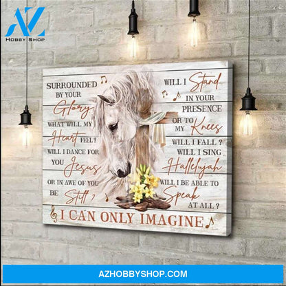 I can only Imagine, Horse Canvas Print, Jesus Cross, Jesus Canvas, Wall Art Decor, Home Decor 2