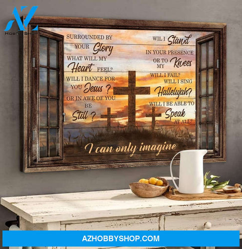 I can only Imagine - Jesus Landscape Canvas Print - Wall Art 02