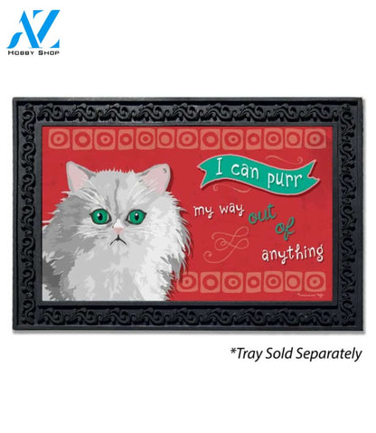 I Can Purr Persian Cat Doormat - 18" x 30"